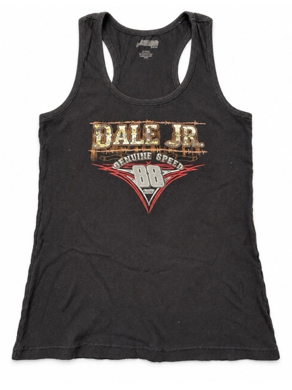 NASCAR For Her Dale Earnhardt Jr 88 Racerback Tank Top Black Y2K Womens